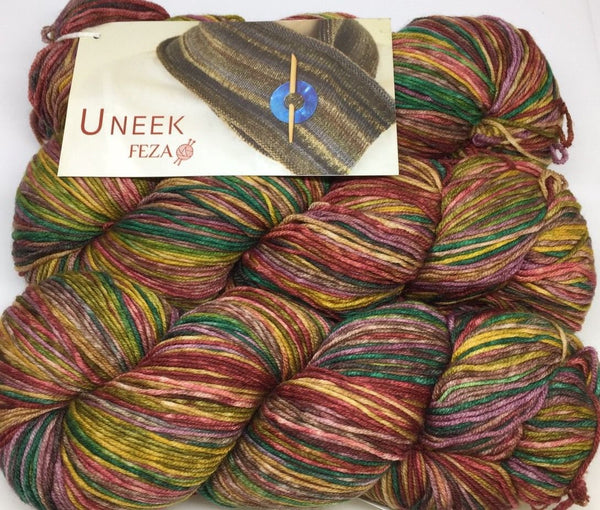 Uneek Self-Striping Fingering (Sock Weight) – Quixotic Fibers