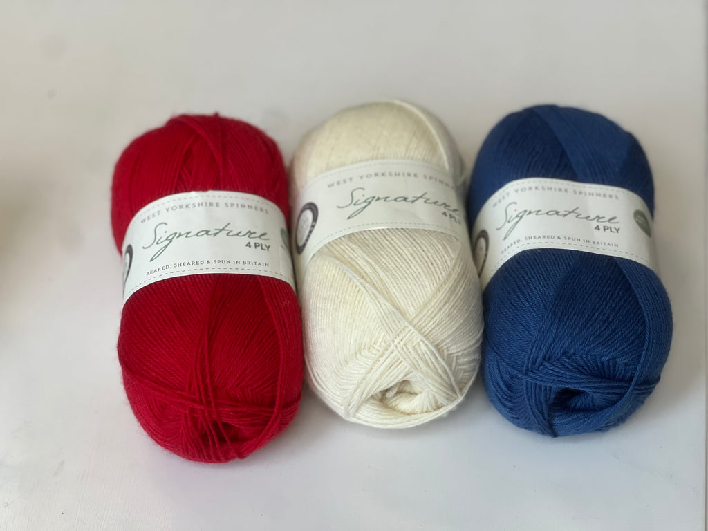 Signature 4ply Sock Patriotic Shawlette