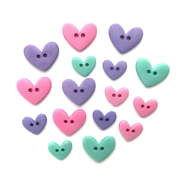 Candy Hearts - Buttons Galore and More Craft & Sewing Buttons