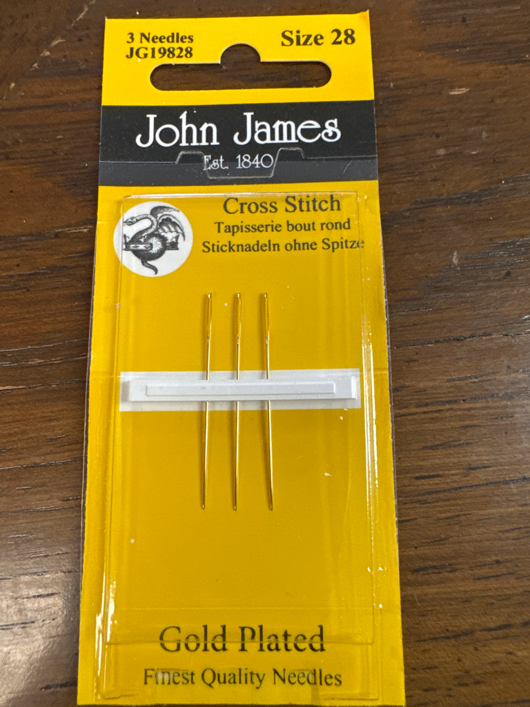 John James Gold Tapestry Needles #28