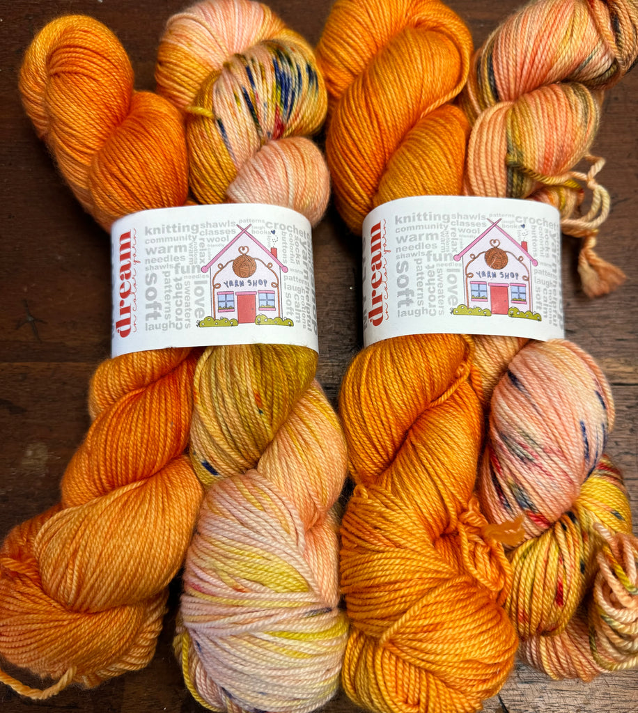 Go Go Dynamo Stephen West MKAL Kit.- Smooshy with Cashmere - Carla's Awesome Orange