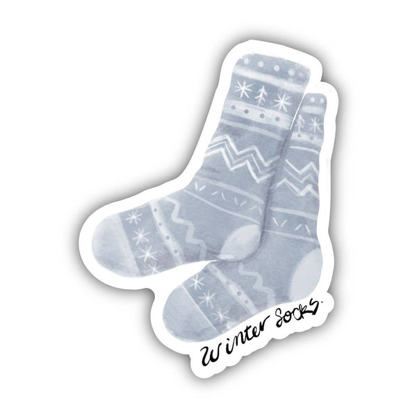 Winter Socks Watercolor Sticker